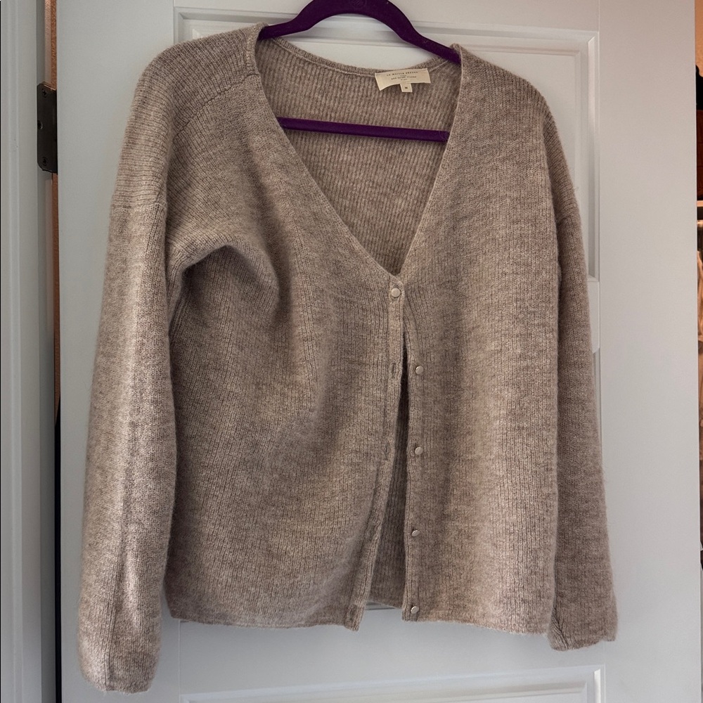 Sezane Barry Cardigan Light Beige - Size M